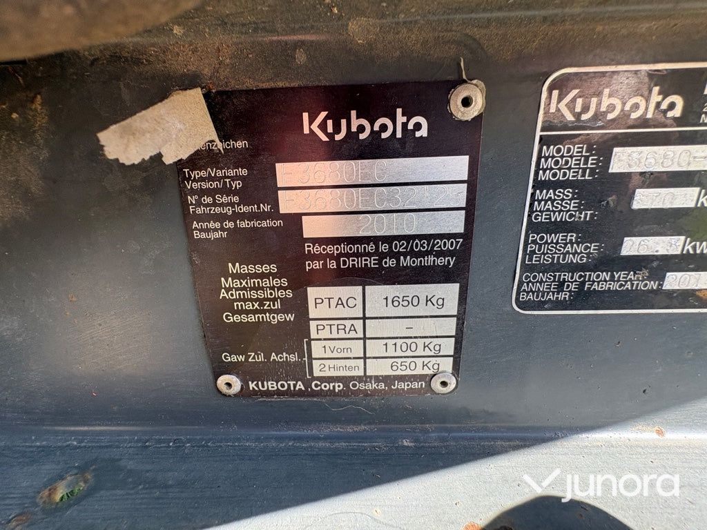 Åkgräsklippare - Kubota, F3680