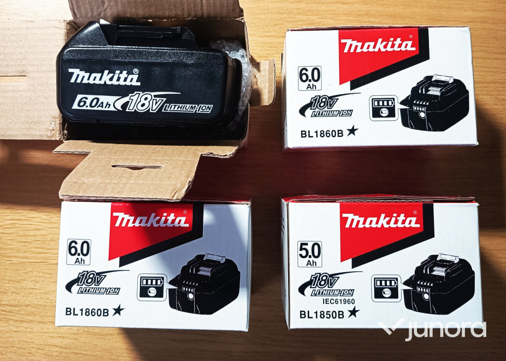 4 st Makita 18V 6.0Ah batterier (BL1860)