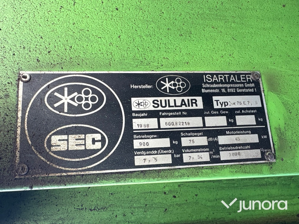 Kompressor- Isartaler, SK 75 E 7.5, 45kW