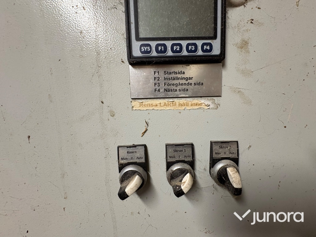 U-skruv - med dysfilter, skivkvarn SK1500, Aveko styrskåp