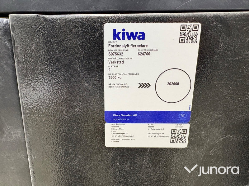 Fordonslyft / Saxlyft - Werther, Stratos SRE, 3500kg