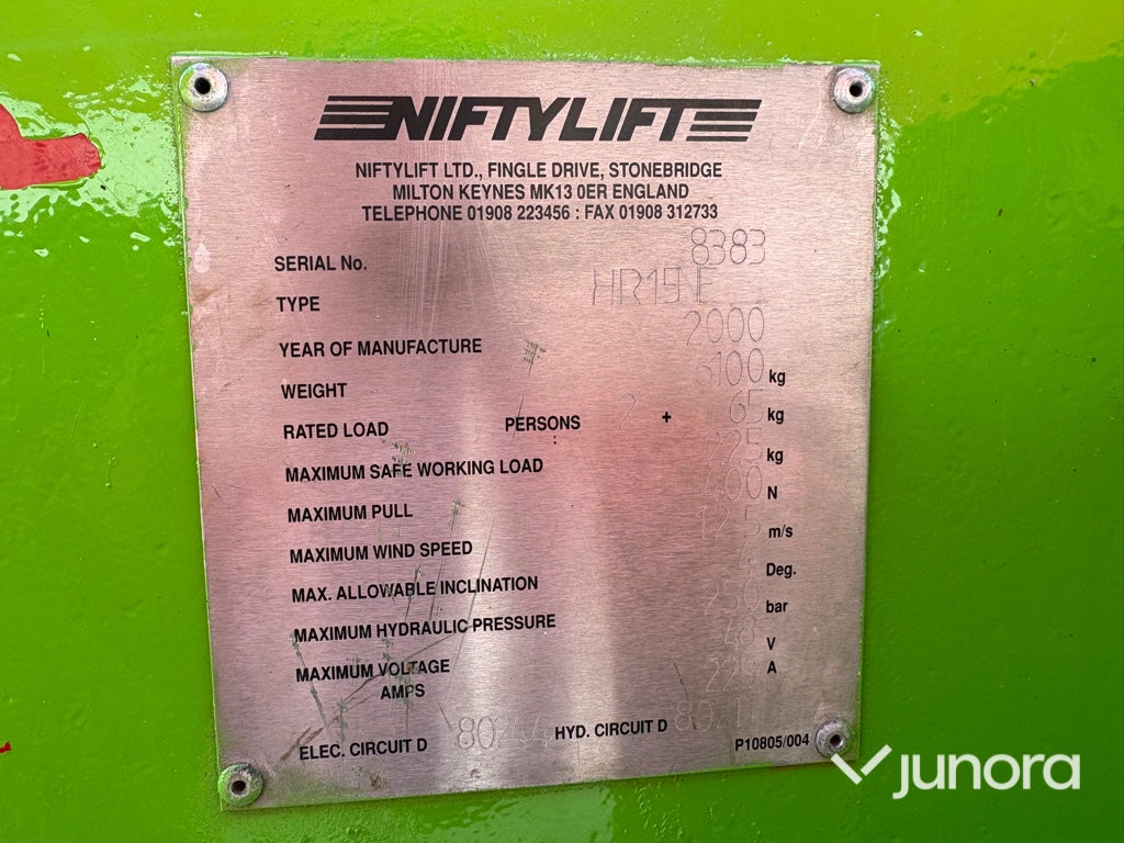 Niftylift HR 15 NE