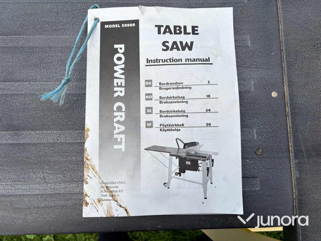 Bordcirkelsåg - Power Craft, 50000