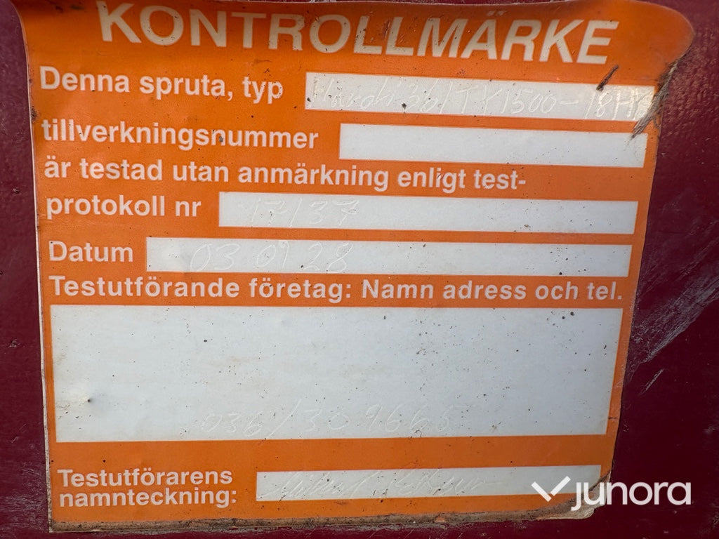 Växtskyddsspruta - Hardi TY1500