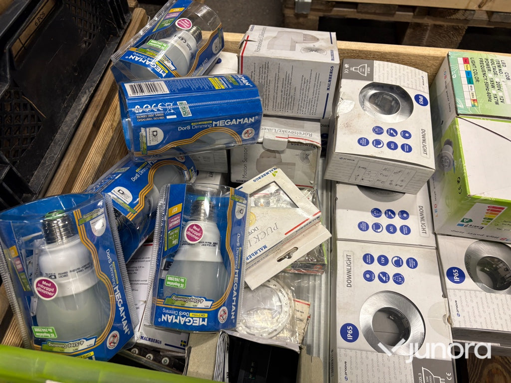 Pall - med diverse el-produkter
