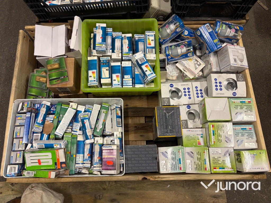 Pall - med diverse el-produkter