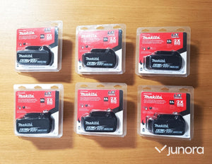 Set med 6 st Makita 18V LXT Litiumjonbatterier