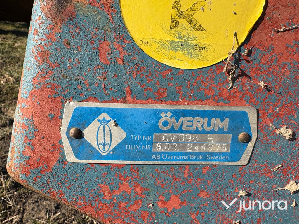 Överum växelplog 3-skärig CV 398 H