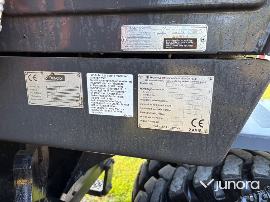 Hjulgrävare-Hitachi ZX140W-5B