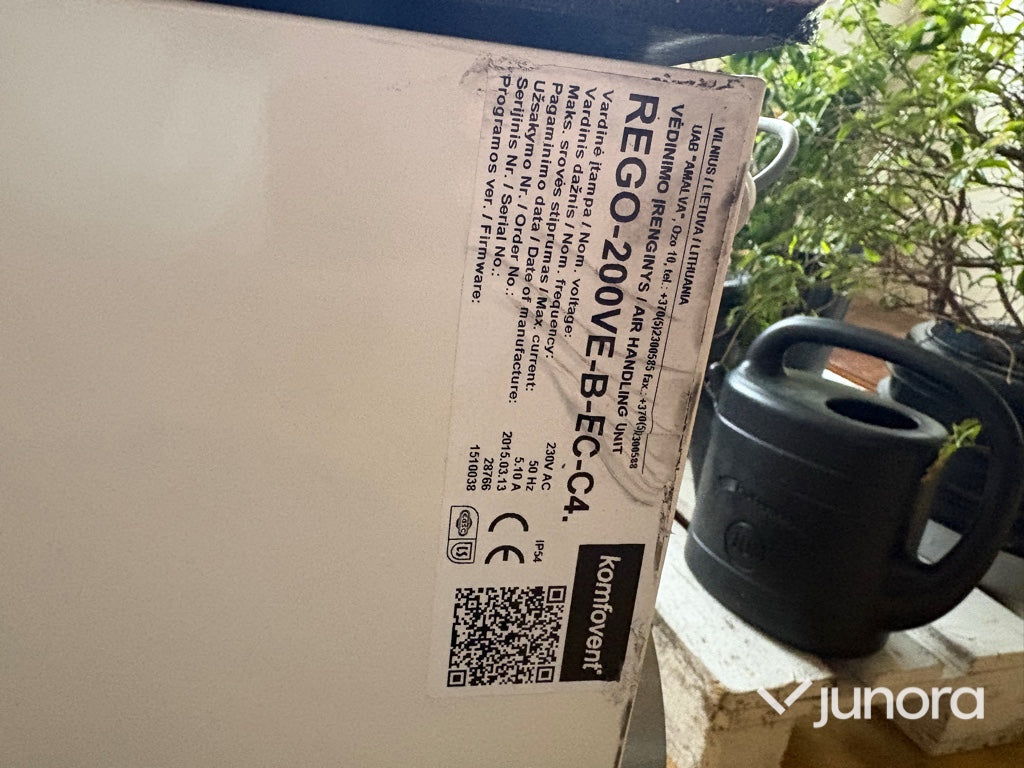 Ventilationsaggregat Komfovent REGO-200VE-B-EC-C4