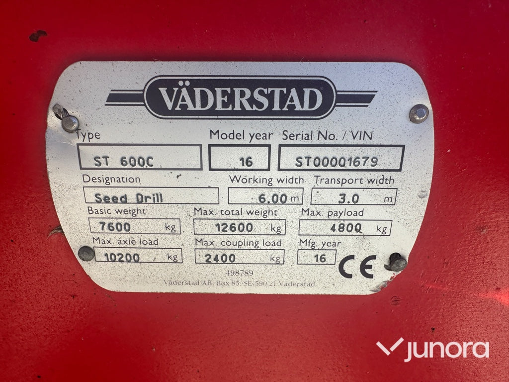 Såmaskin - Väderstad, Spirit 600 C