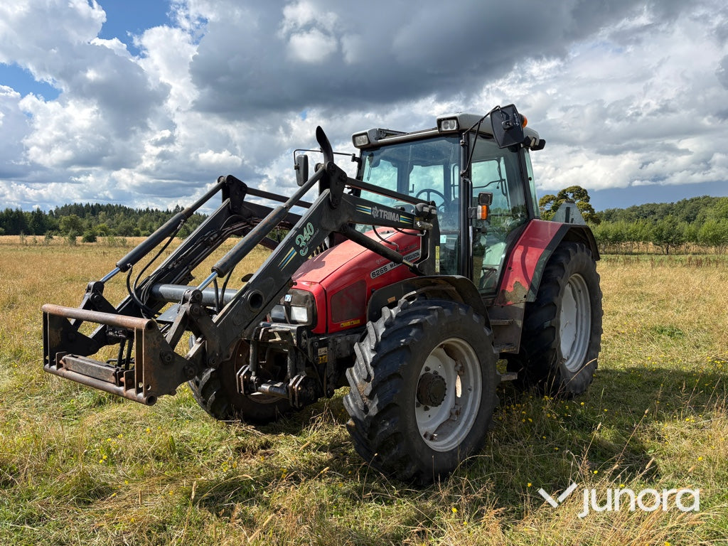 Traktor med frontlastare - Massey Ferguson 6255-4, Trima 3240