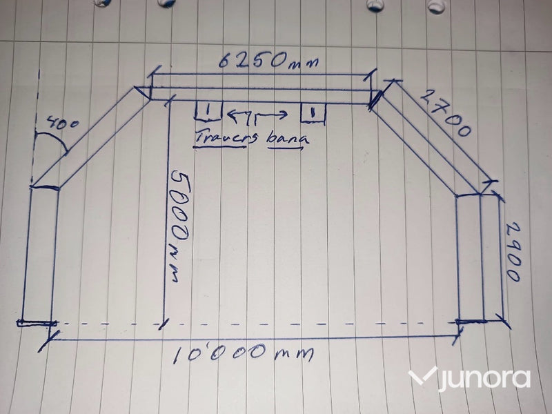 Stålstomme - Med travers