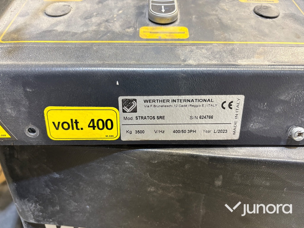 Fordonslyft / Saxlyft - Werther, Stratos SRE, 3500kg