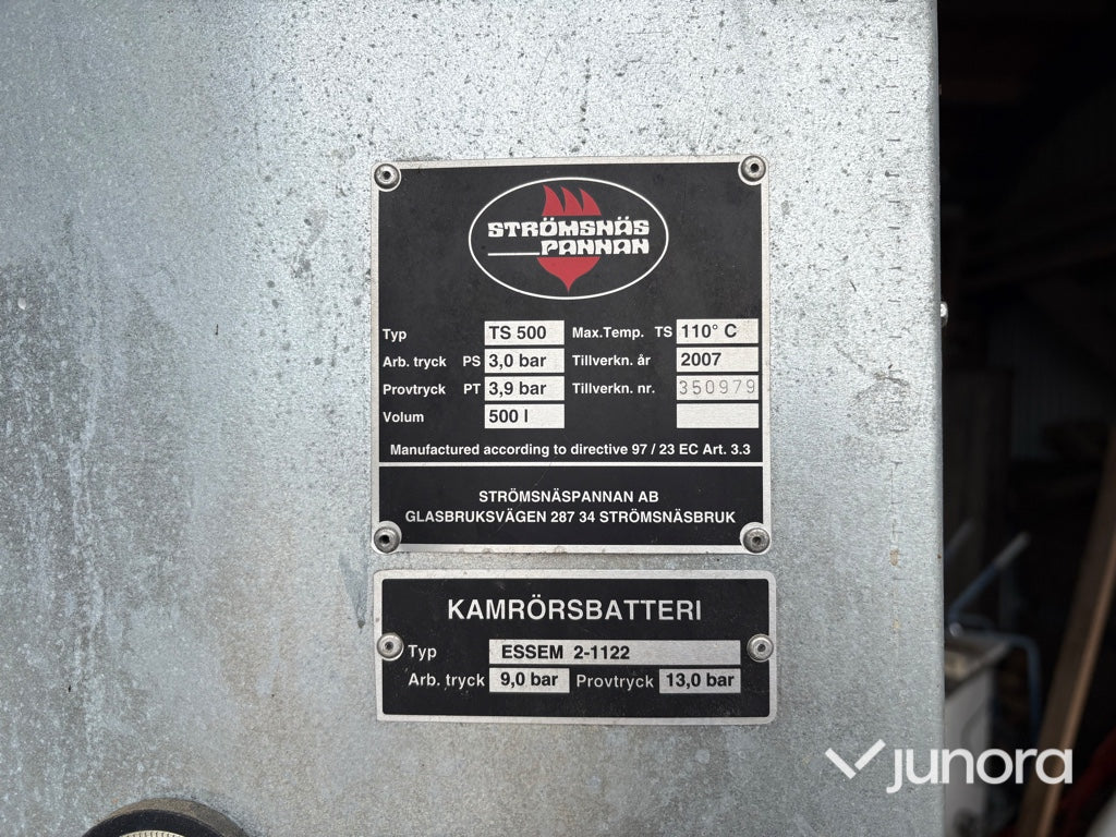 Strömsnäspannan - TS 500-500L, Trycktank med kamrörsbatteri