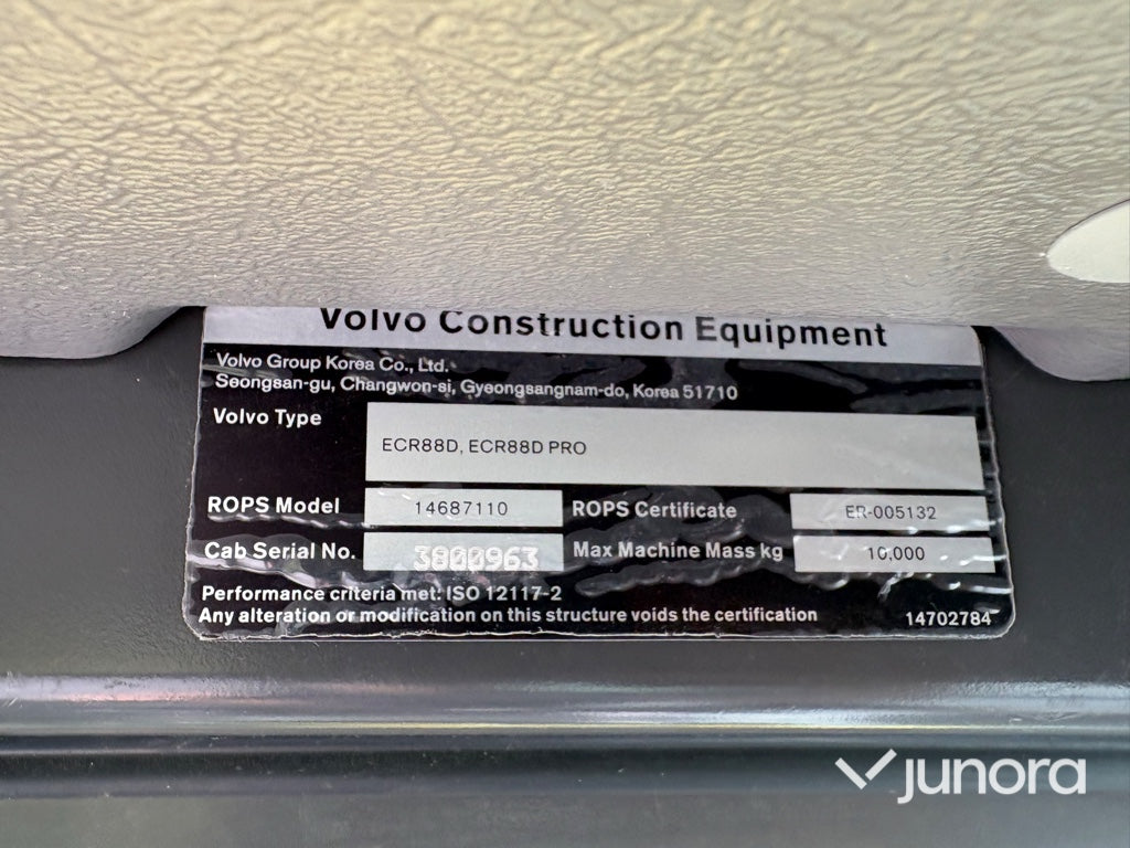 Grävmaskin Volvo ECR88D Pro