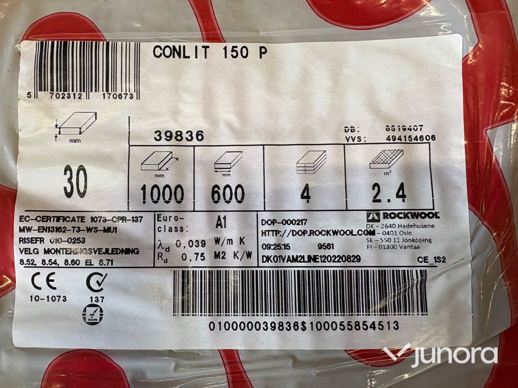 Isolering - Rockwool, Conlit 150 P