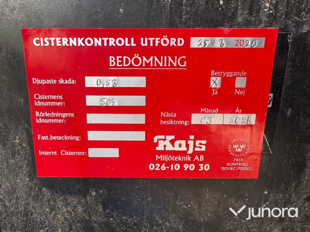 Dieseltank -  5m³, Komplett