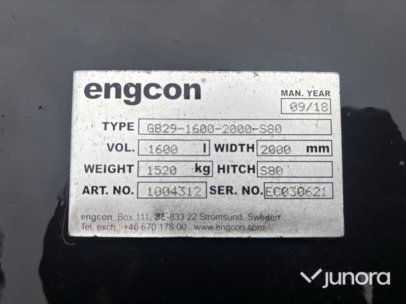 Planeringskopa - Engcon, S80