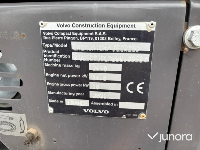 Grävmaskin Volvo ECR25D Electric
