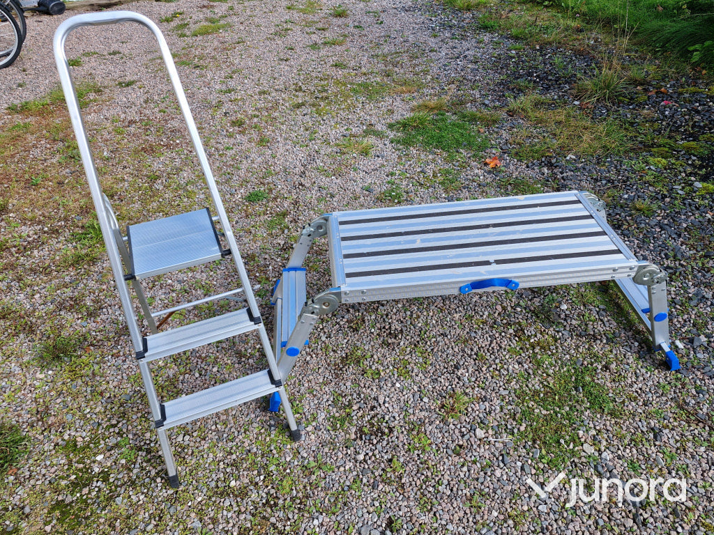 Arbetsplattform och trappstege