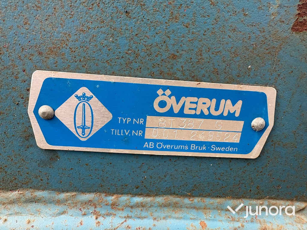 Tegplog - Överum, BT 387 G, 3-skärig