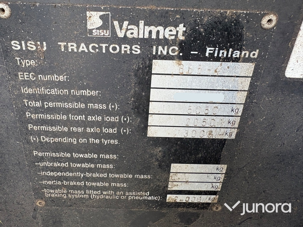 Traktor med lastare - Valmet 665-4, Trima 340