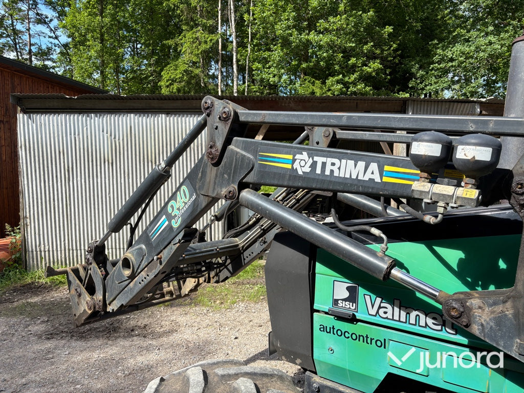 Traktor med lastare - Valmet 665-4, Trima 340