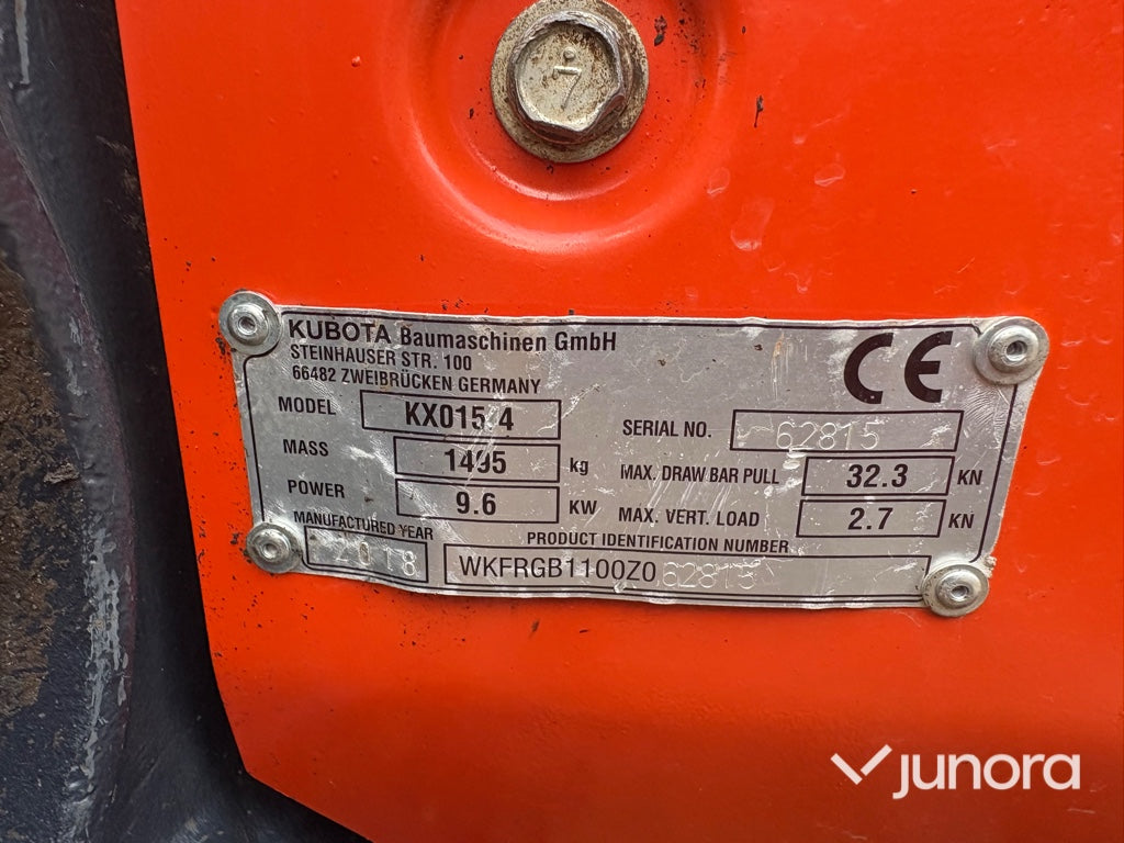 Minigrävare - Kubota KX015-4