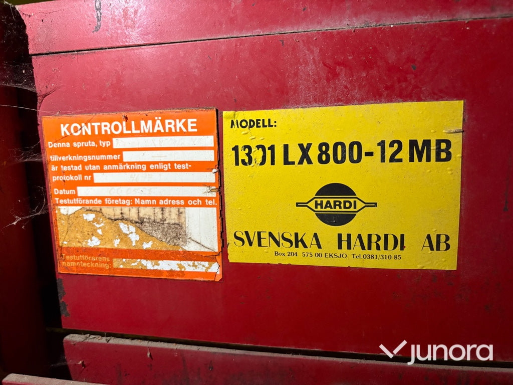 Växtskyddsspruta - Hardi 1301 LX800-12 MB