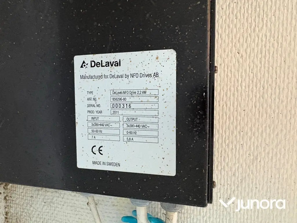 Vakuumpump DeLaval DVP 900 med frekvensstyrning NFO Drive 2,2 kW