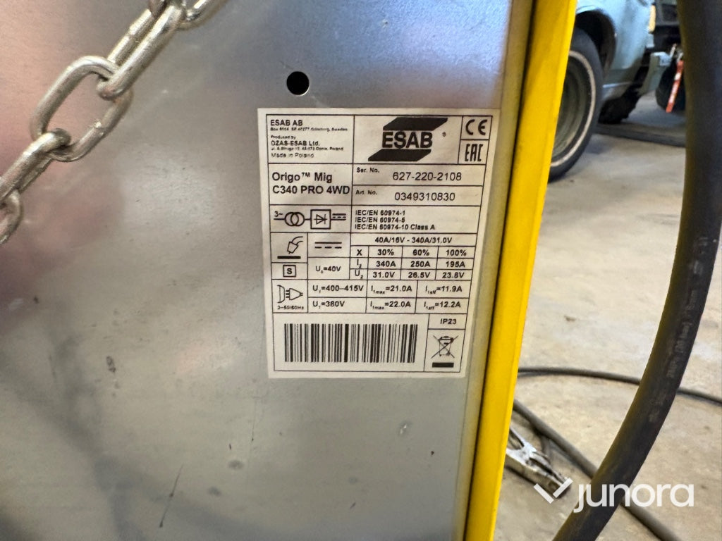 MIG/MAG-svets- ESAB Origo™ Mig C340 PRO 4WD