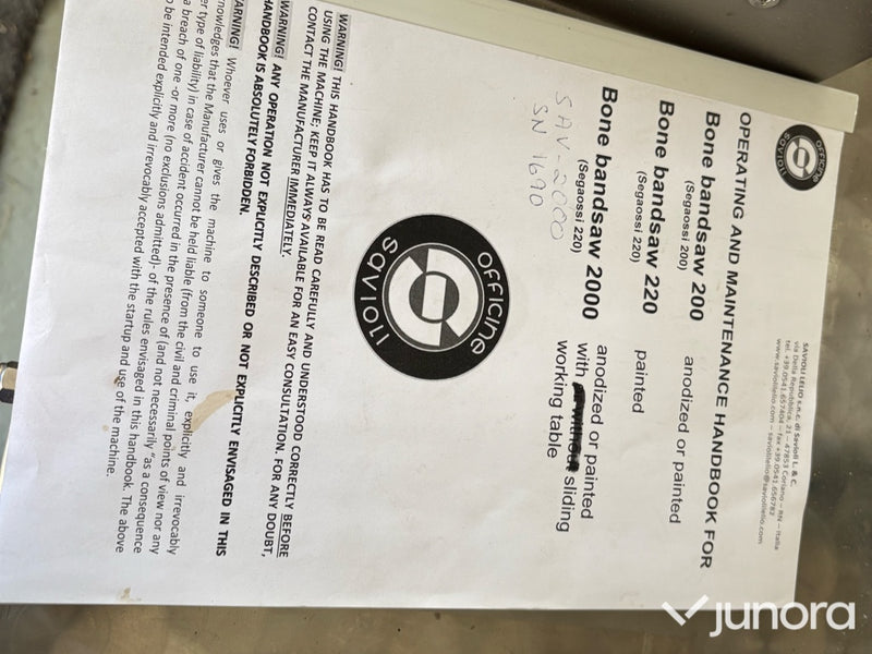 Bandsåg - Savioli Lelio, SAV-2000