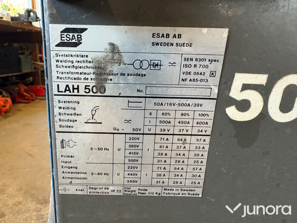 ESAB LAH 500 MIG/MAG med matverk