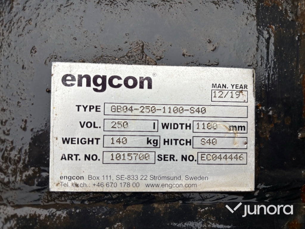 Planeringskopa - Engcon, S40, 140L