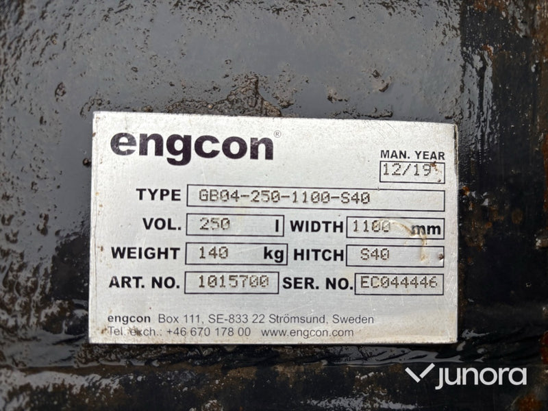 Planeringskopa - Engcon, S40, 140L