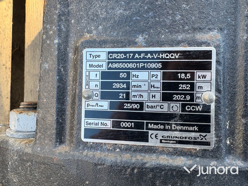 Tryckstegringspump – Grundfos CR20-17