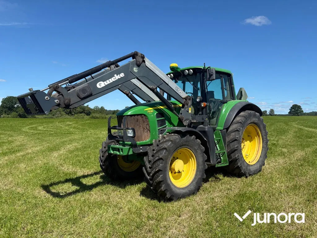 Traktor med frontlastare - John Deere 7530, Quicke Q75