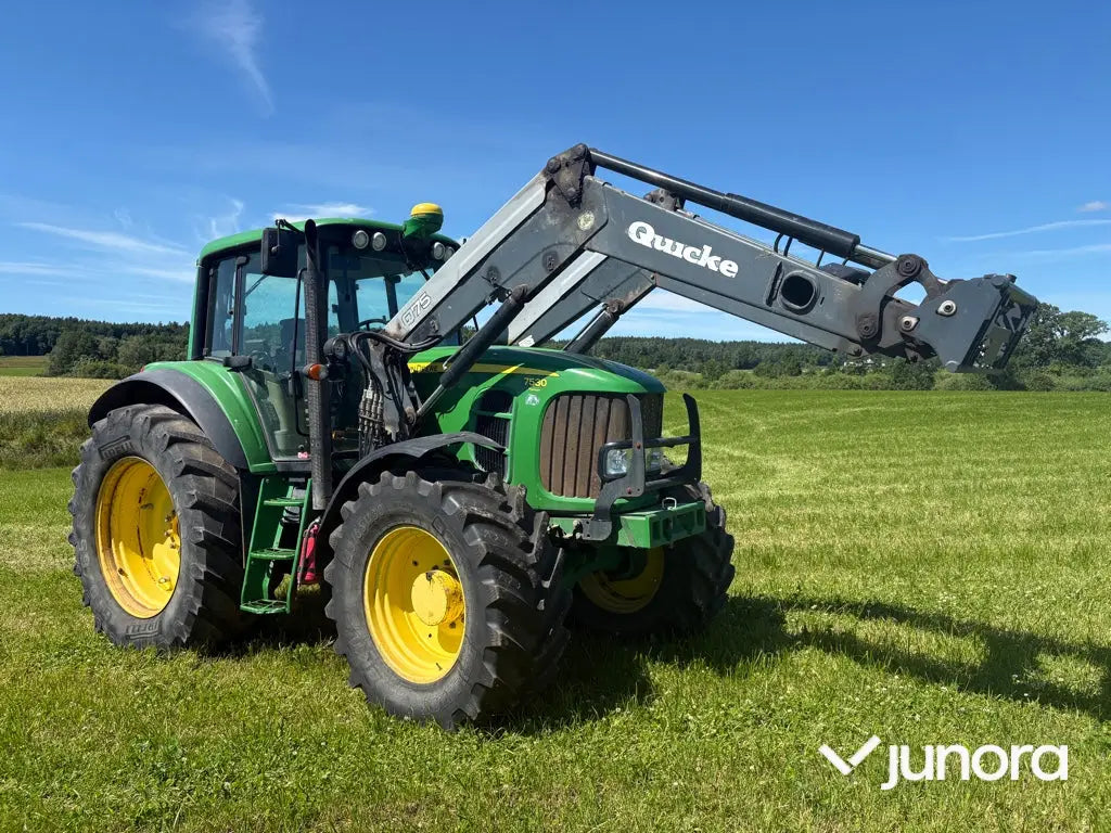 Traktor med frontlastare - John Deere 7530, Quicke Q75