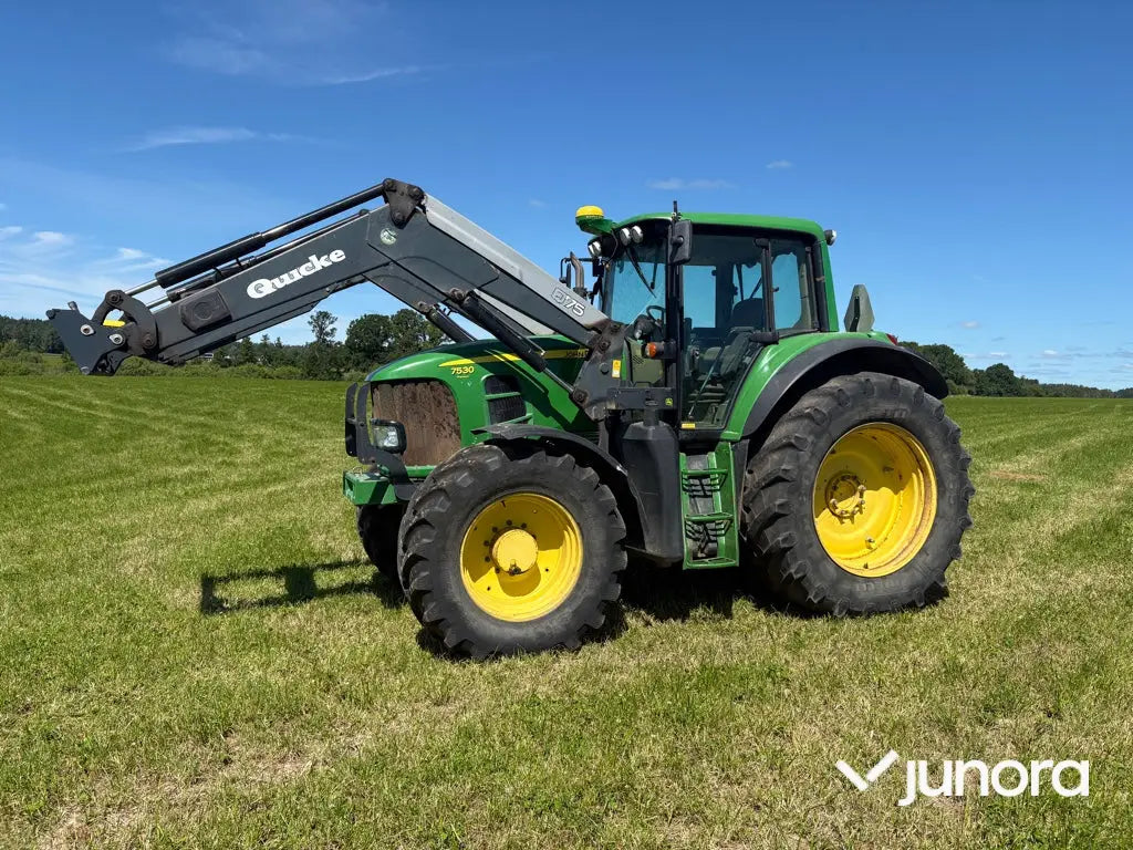 Traktor med frontlastare - John Deere 7530, Quicke Q75
