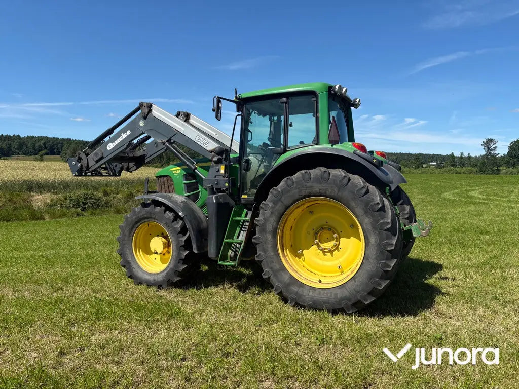 Traktor med frontlastare - John Deere 7530, Quicke Q75
