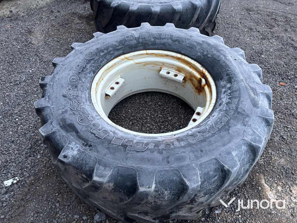 Traktordäck + Fälg - Firestone Radial 9000, 540/65 R 28
