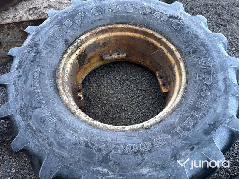 Traktordäck + Fälg - Firestone, Radial 9000, 540/65 R 28
