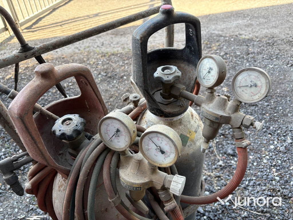Gasvagn, 2 st – med regulatorer och slangpaket