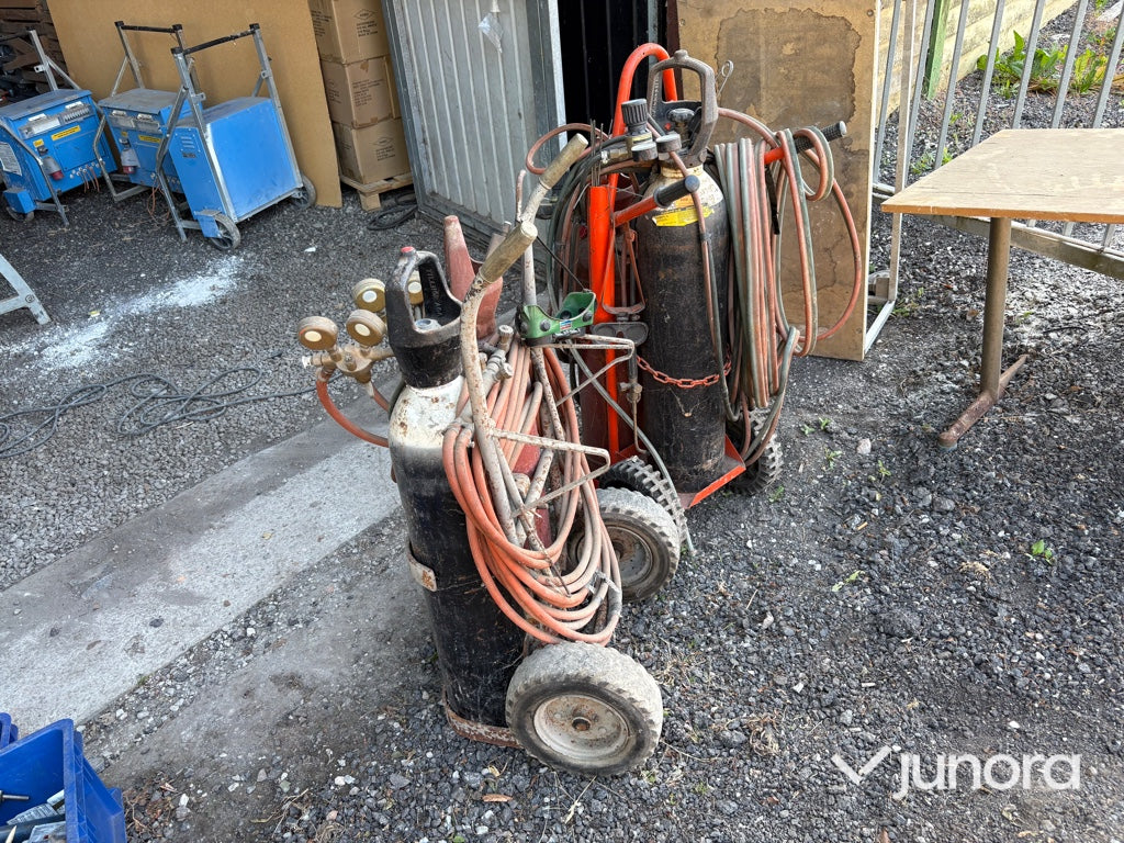 Gasvagn, 2 st – med regulatorer och slangpaket