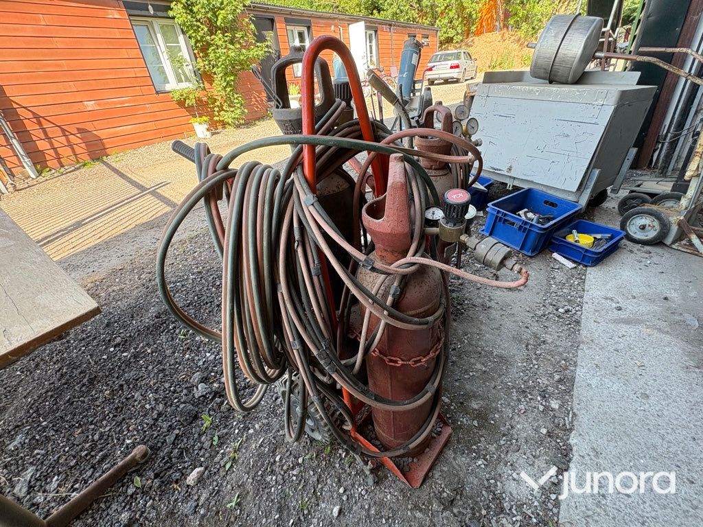 Gasvagn, 2 st – med regulatorer och slangpaket
