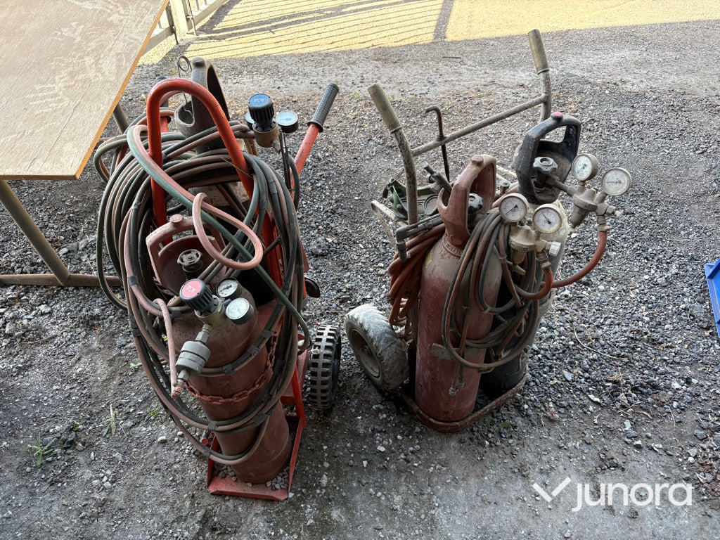 Gasvagn, 2 st – med regulatorer och slangpaket