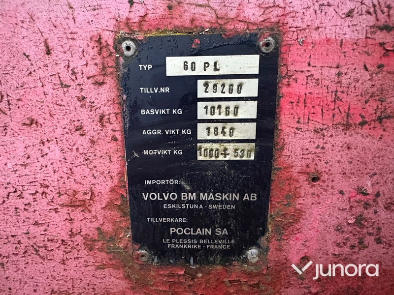 Hjulgrävare - Poclain, 60 PL