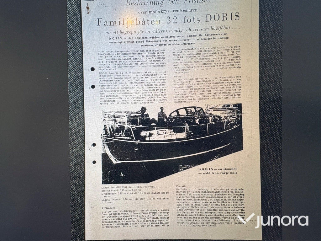 Båt - Motorseglare, Doris