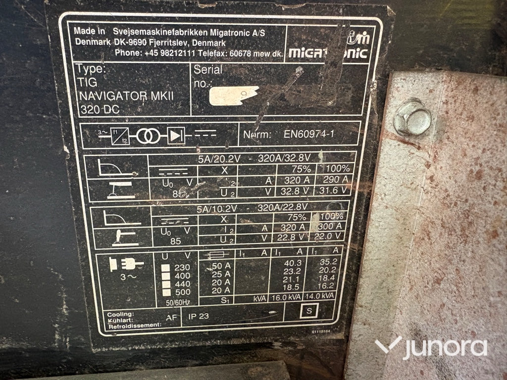 Svets - Migatronic, TIG Navigator MKII 320 DC